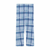 Custom Name Black&Blue Lattice Sleepwear Personalized Men's Slumber Party Long Pajama Pants