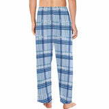 Custom Name Black&Blue Lattice Sleepwear Personalized Men's Slumber Party Long Pajama Pants