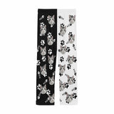 Custom Pet Face Black&White Family Matching Long Pajama Pants Personalized Sleepwear Slumber Party