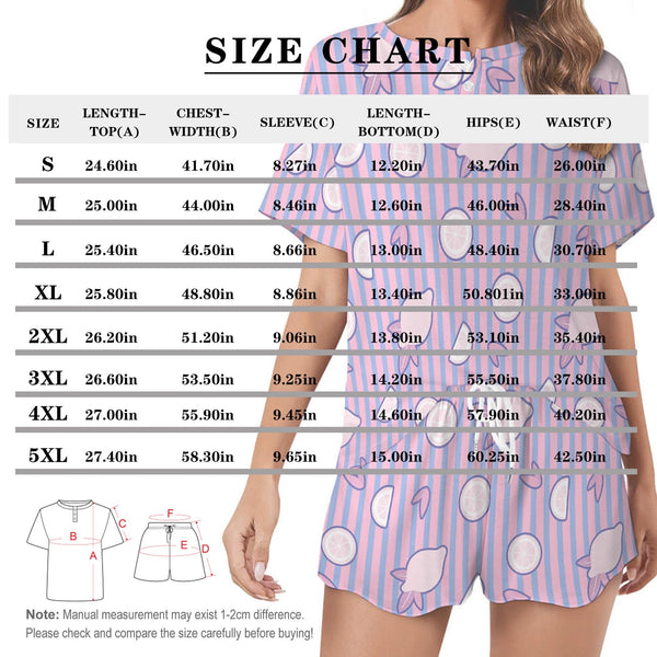 Custom Pet Face Cube Cute Painting Pink Pajama Set Women's Short Sleeve Top and Shorts Loungewear Athletic Tracksuits