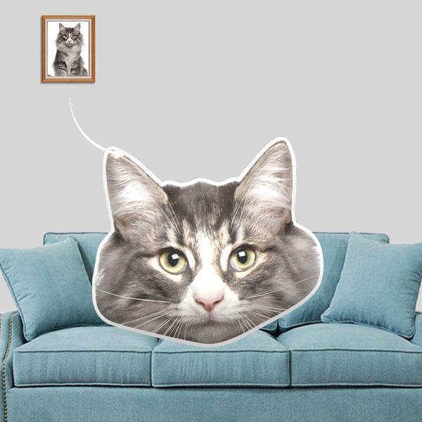 Custom Face Cat Shaped Pillow