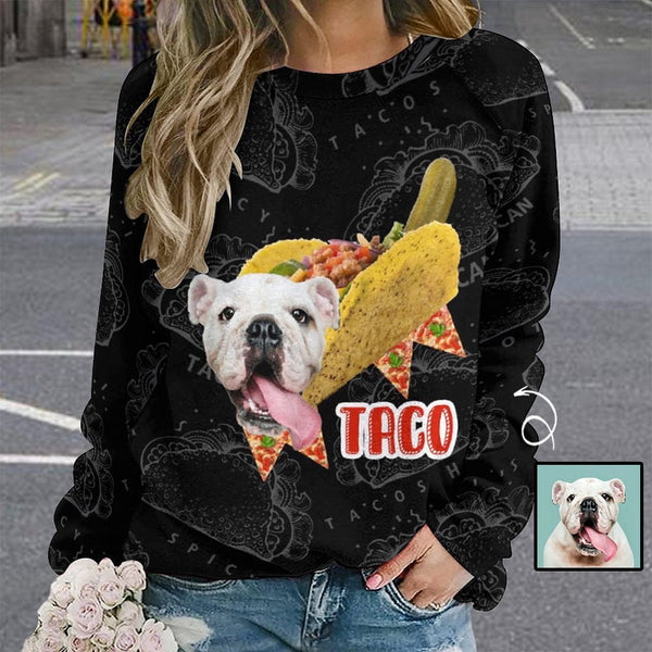 custom pet face loose sweatshirt