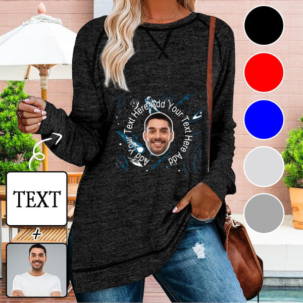 custom face loose sweatshirt