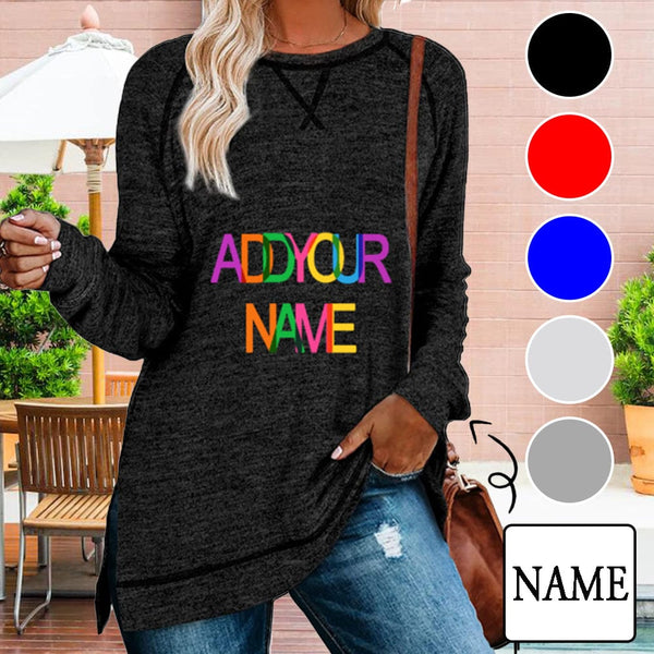 custom name loose sweatshirt